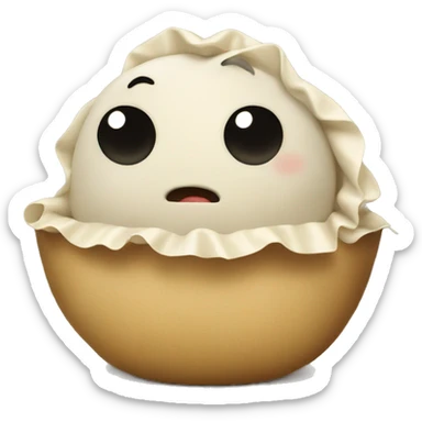 Dumpling watching tv  sticker