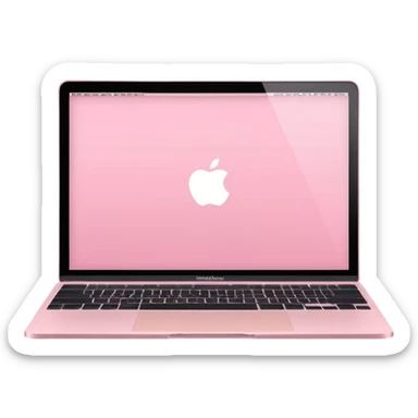 Create me a pink mabook desktop screen sticker