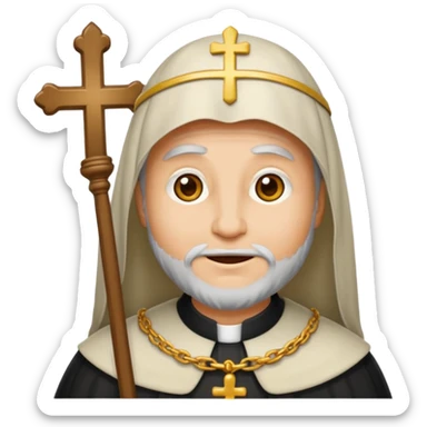 emoji prêtre catholique du moyen âge  sticker