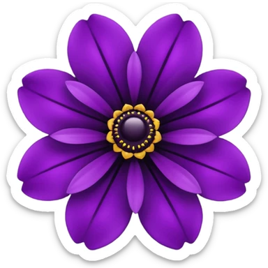 black flower emoji sticker