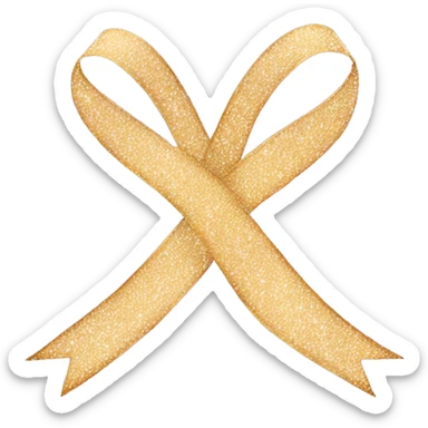 Ribbon with sparkles sticker