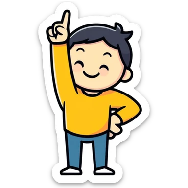 Smiling with middle finger  sticker