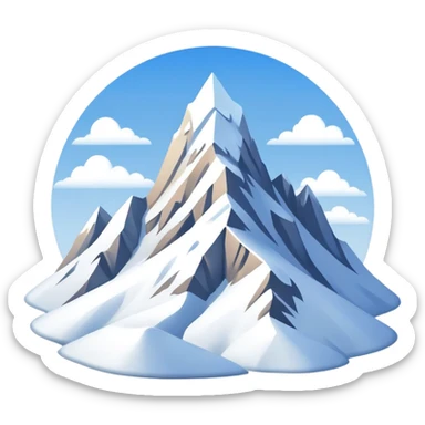 Snowy mountain sticker