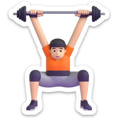 person doing a workout sticker