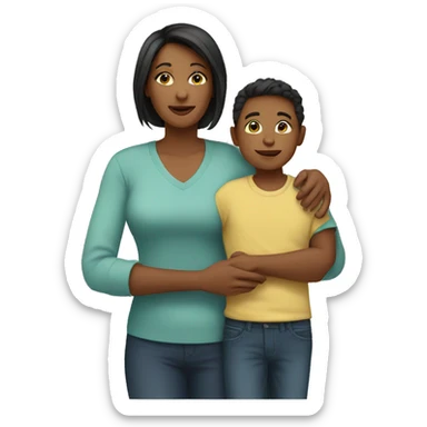 mom with a son sticker