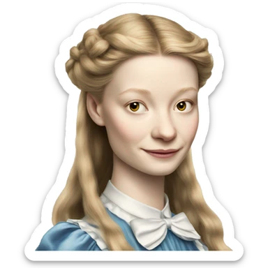 mia wasikowska as alice in wonderland loose hair  sticker