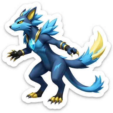 Shiny Epic Badass Manectric-Luxray-Zeraora-hybrid (Full body) sticker