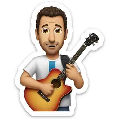 adam sandler playing guitar  sticker