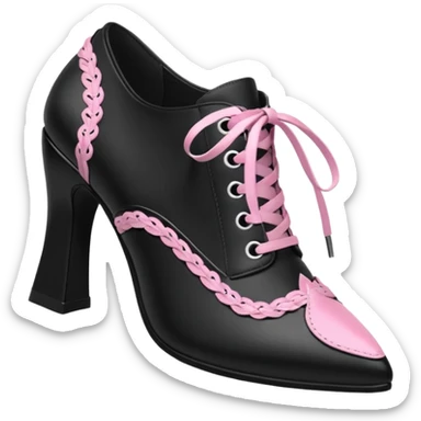 BLACKPINK-inspired gothic shoes, no hearts, black and pink, cute  sticker