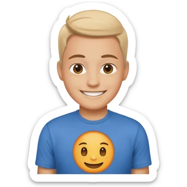 fais moi  un emoji avec un logo sur le tshirt sticker