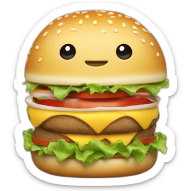 Grogu qui mange un hamburger sticker