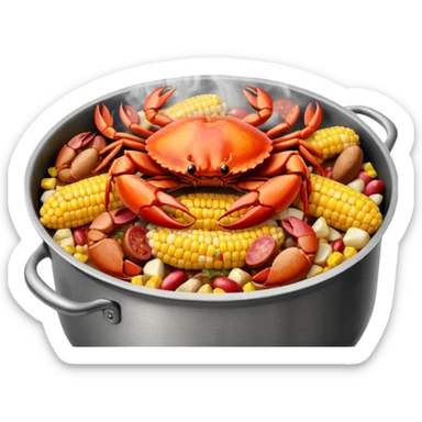 Cajun crab seafood boil sticker