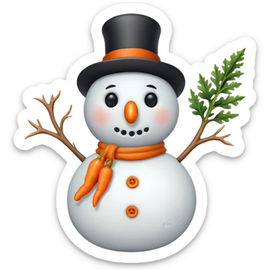 jolly snowman sticker