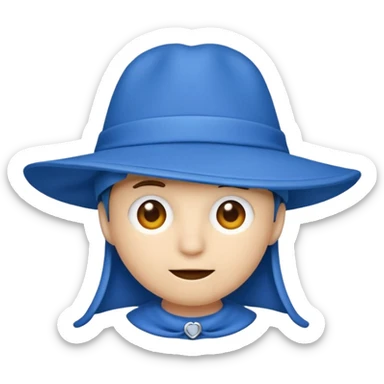 blue hat sticker