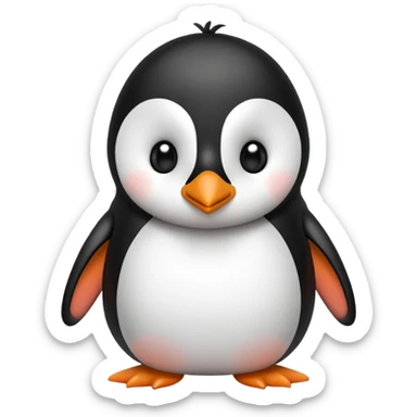 Sad giant emoji penguin begging for pardon giant lovely eyes cute sad sticker