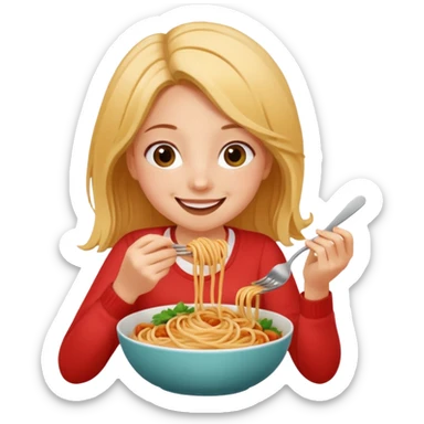 Girl eating out lap sticker