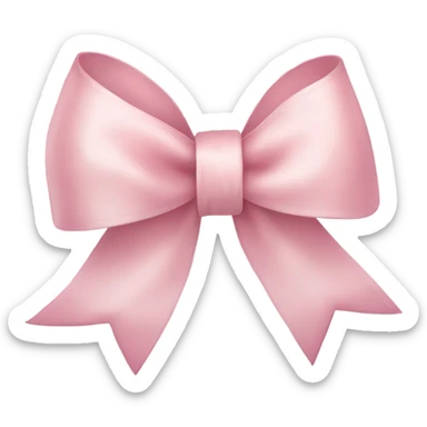 light pink ribbon bow sticker