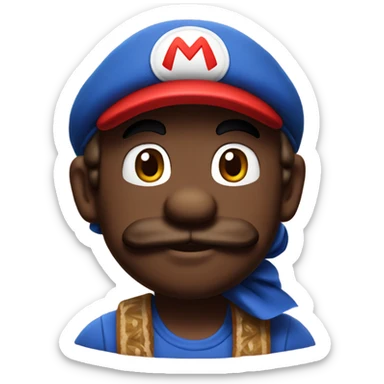 Mario with bandana sticker