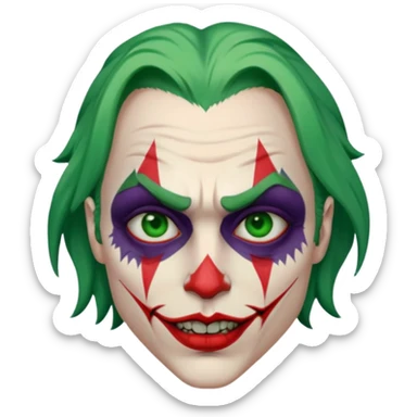 the joker realistic and brutal look sticker