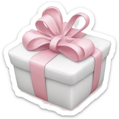 Light pink Christmas gifts under a white Christmas tree  sticker