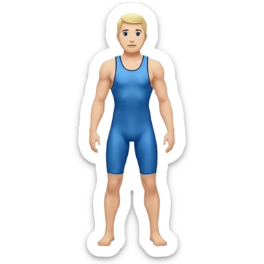 blue wrestling singlet sticker