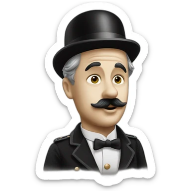 Charlie chaplin in the great dictator sticker