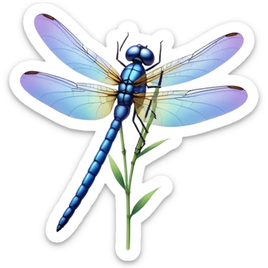 Periwinkle Dragonglfly emoji sticker