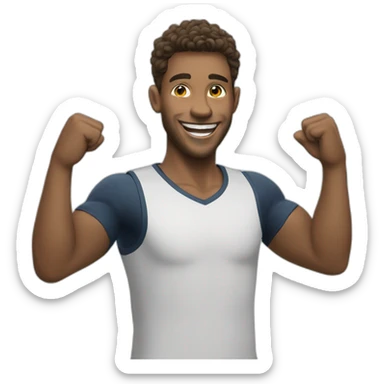 happy sportsman sticker