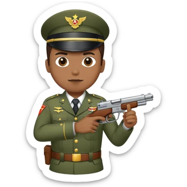 The Military With gun sticker
