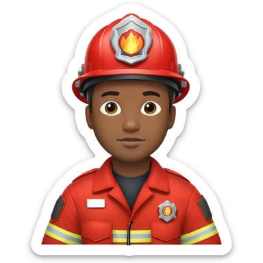 Ight black male firefighter sticker