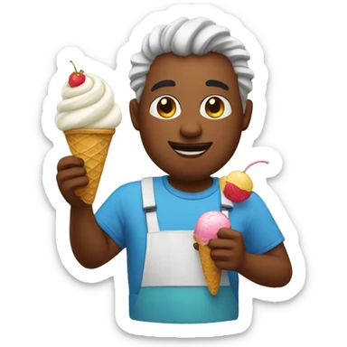 Bardella with ice cream  sticker