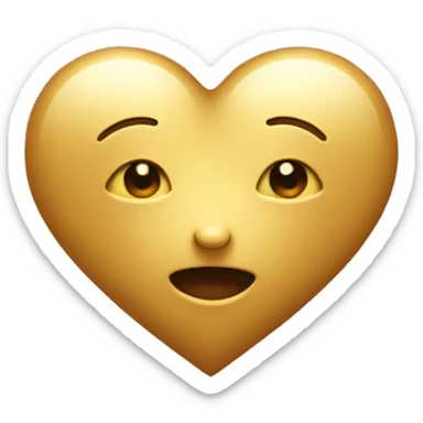 Heart with golden colour  sticker