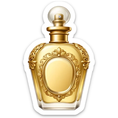 bottle of perfume gold exquisite large takes all the space

 sticker