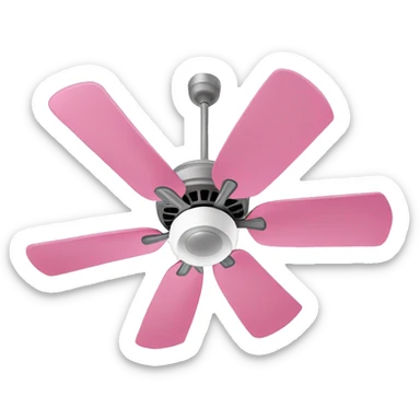 Pink ceiling fan sticker