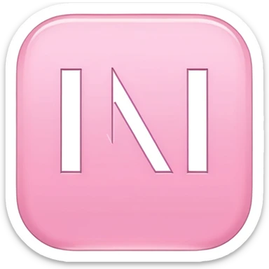 Netflix accurate aesthetic "N" logo in pastel pink sticker
