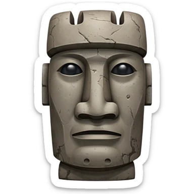 create moai image with average face sticker