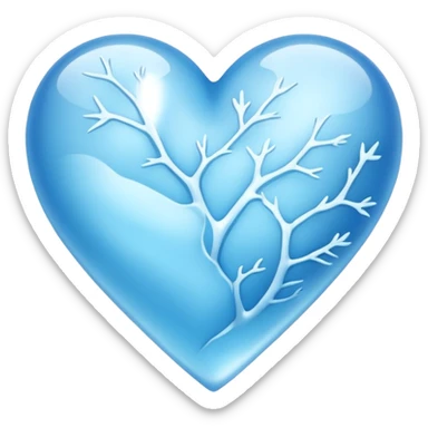 Un corazón congelado sticker