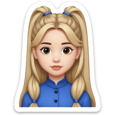 Sabrina carpenter with very high long ponytail sticker
