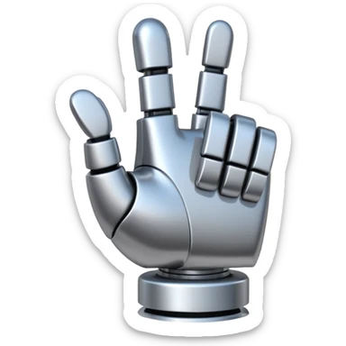 robot hand thumbs up sticker