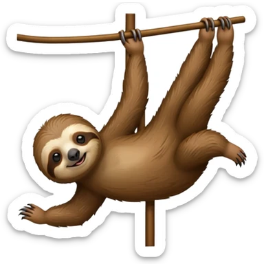 Sloth pole dancing  sticker