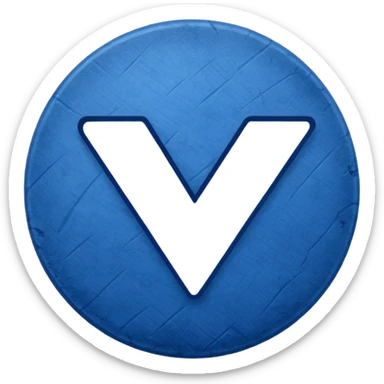 blue tick ✅ in circular form with a rough outer body  sticker