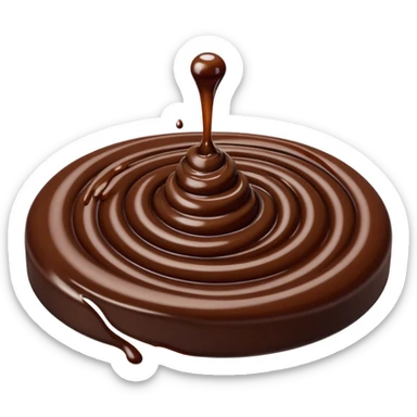 a swirl of chocolate syrup, simple, clear sticker