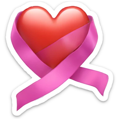 Heart with ribbon sticker