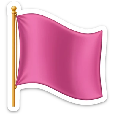 Pink flag emoji sticker