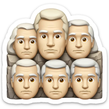 Cinematic Realistic Mount Rushmore Emoji sticker