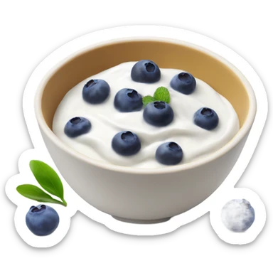 yogurt bowl with blueberries sticker