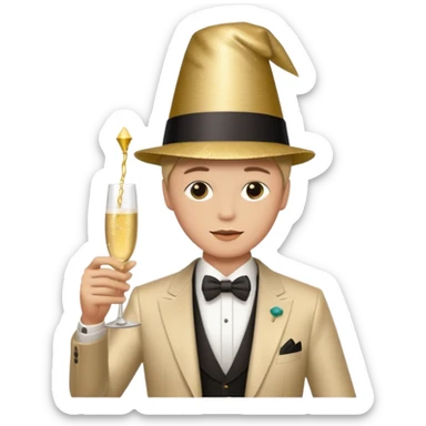 Great gatsby birthday sticker