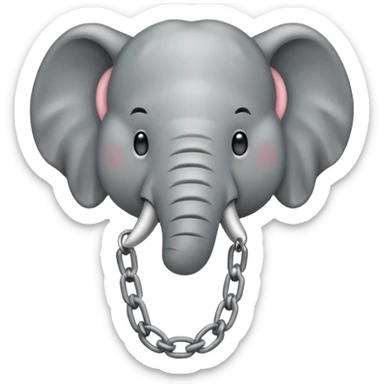 pata de elefante encadenada sticker