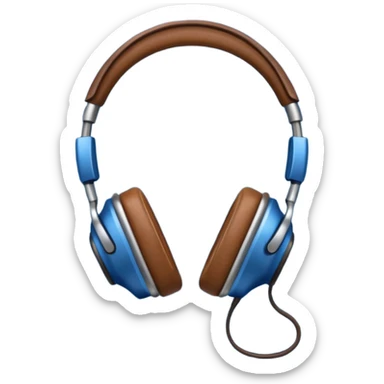 Brown and jeanse headphones beats minimalism no people sticker