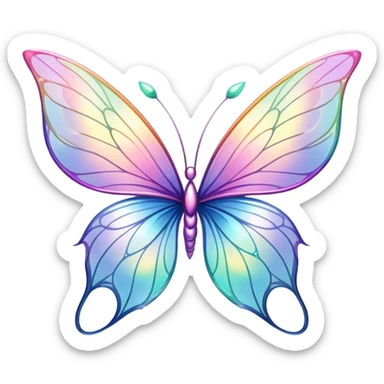 Iridescent fairy wings sticker